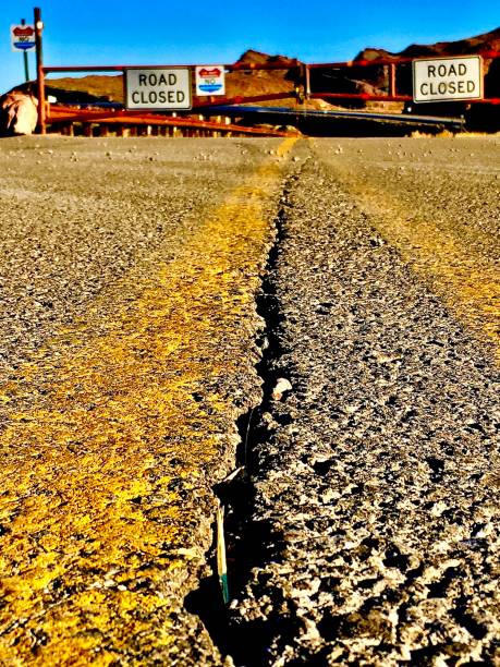 istock ROAD CLOSED - hoover dam 1226464509