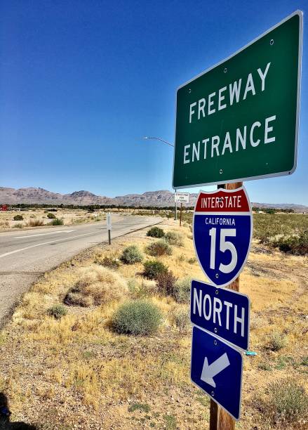 istock I - 15 FREEWAY ENTRANCE - road signs 1226464651