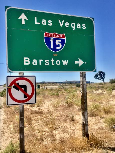 istock I- 15 las vegas / barstow - roadsign 1226464704