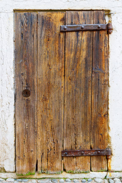 istock Antique wooden door background. 1226466867