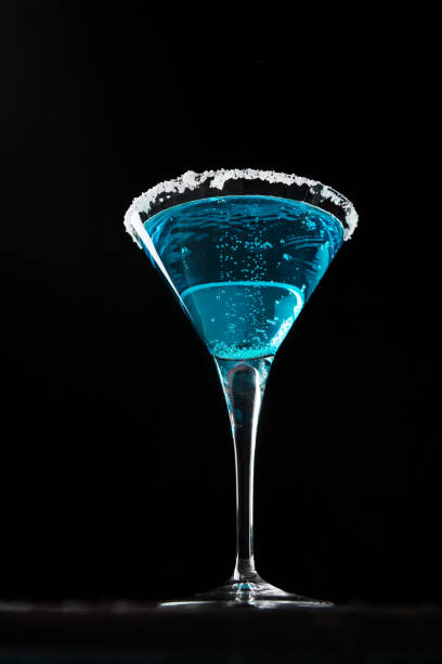 istock Cold alcohol cocktail with grenadine and lemon, blue lagoon 1226468859