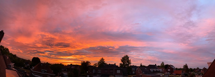 Impressive Panoramic view of the evening sky