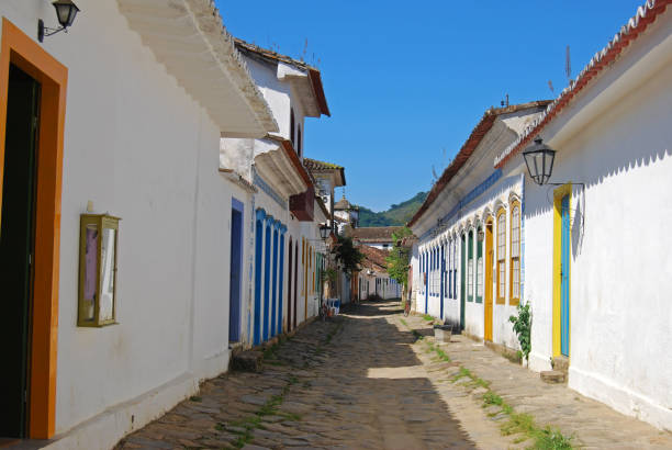 istock Narrow, Cobblestone Street in Brazil 1226473608