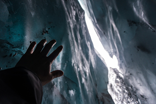 When temperatures rise, ice caves tent to be filled with water from the melting ice.