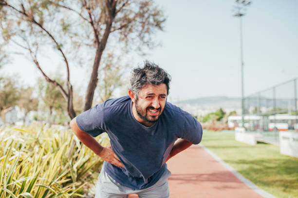 istock Man feeling tired end of the running 1226477968