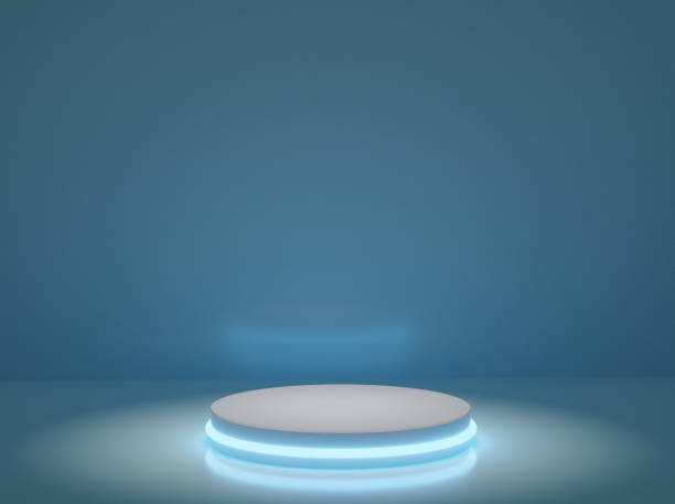 istock Blank product stand with lights 1226478884