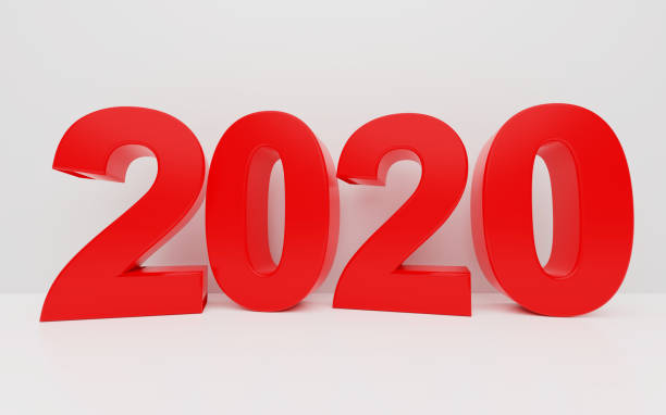 istock New year 2020 red color on wihte background 1226478947