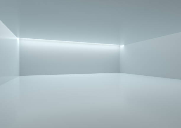 Abstract interior design of modern large showroom