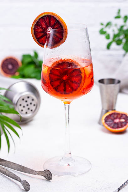 istock Spritz cocktail with blood orange 1226482885