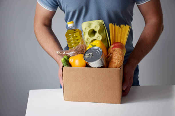 istock Delivery service, shopping online or donation concept. 1226483570