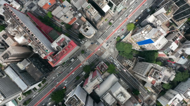Aerial view of Paulista avenue, Sao Paulo, Brazil
