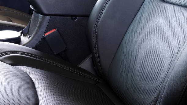 istock Modern car rear seats gray textile modern interior 1226498397