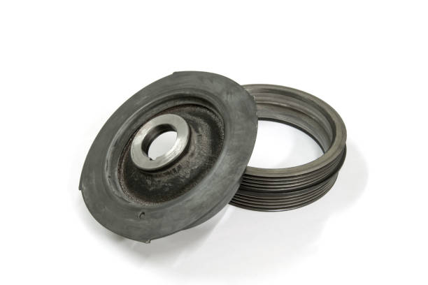 istock Old crankshaft pulley on white background, isolated, Car maintenance service. 1226498975