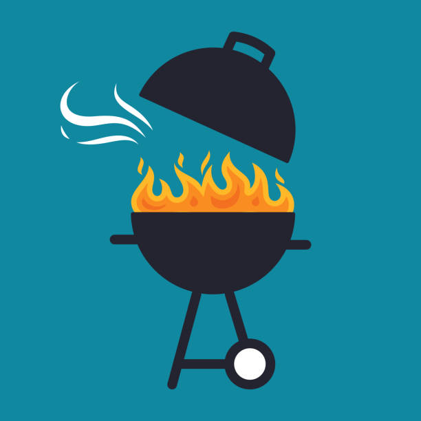 ilustrações de stock, clip art, desenhos animados e ícones de grill for outdoor grilling - barbecue chicken illustrations
