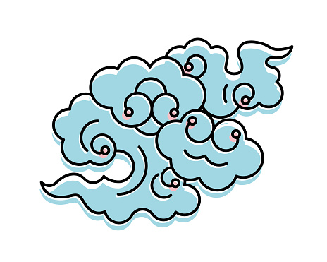 Awan Jepang Ikon Vektor Ilustrasi Stok - Unduh Gambar Sekarang - Air