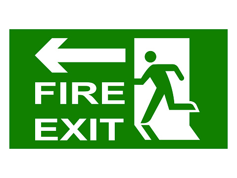 Emergency Fire Exit Sign. ESP10
