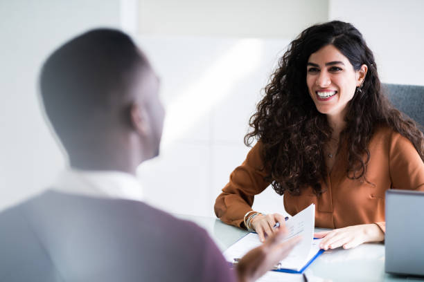 istock Female Manager Interviewing A Male Applicant 1226515492