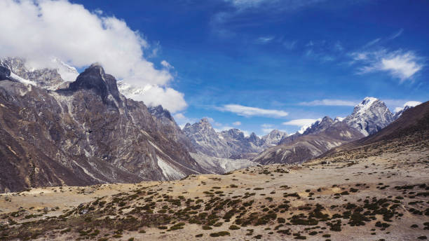 Everest base camp trekking stock photo