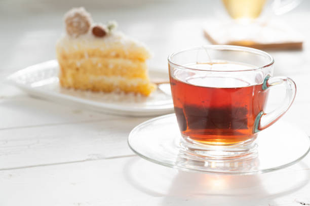 istock Slice Of Coconut Cake With Afternoon Tea 1226519846