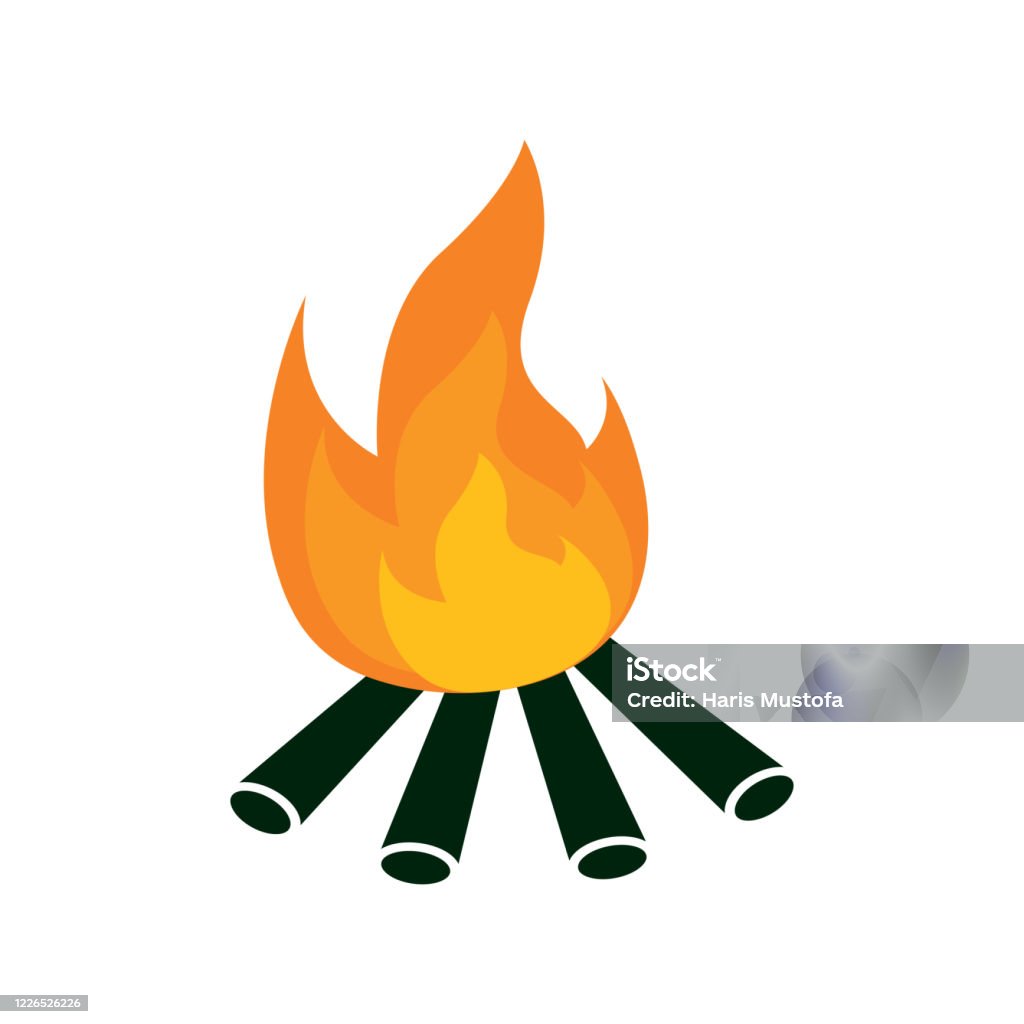 Campfire Graphic Design Template Vector Isolated Stock Illustration Campfire Graphic Design Template Vector Isolated Stock Illustration