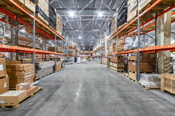 istock Large hangar warehouse industrial and logistics companies. 1226528021