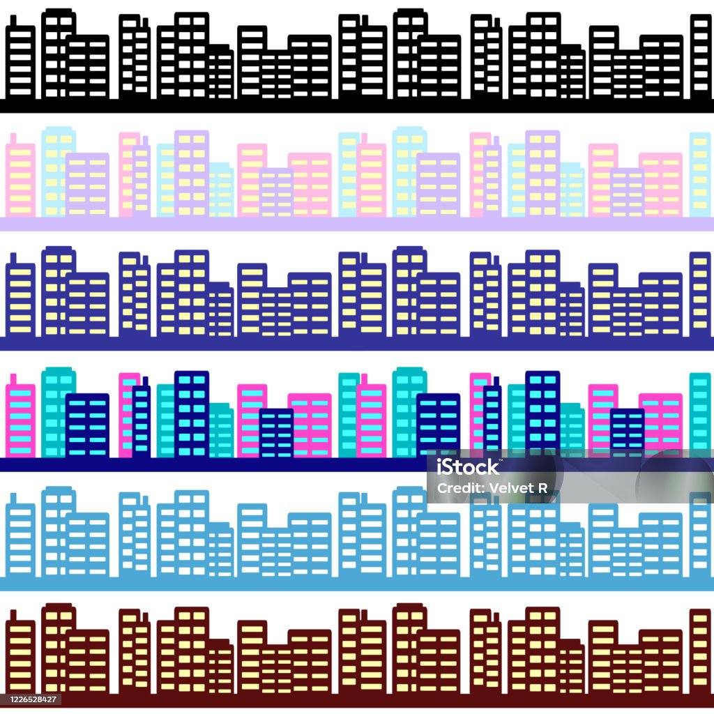 Color Building Reference Line Building Line Set Stock Illustration - Download Image Now ...