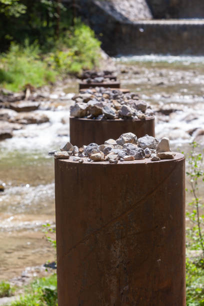 istock Stones in driftwood barrier Feilnbach 1226535453