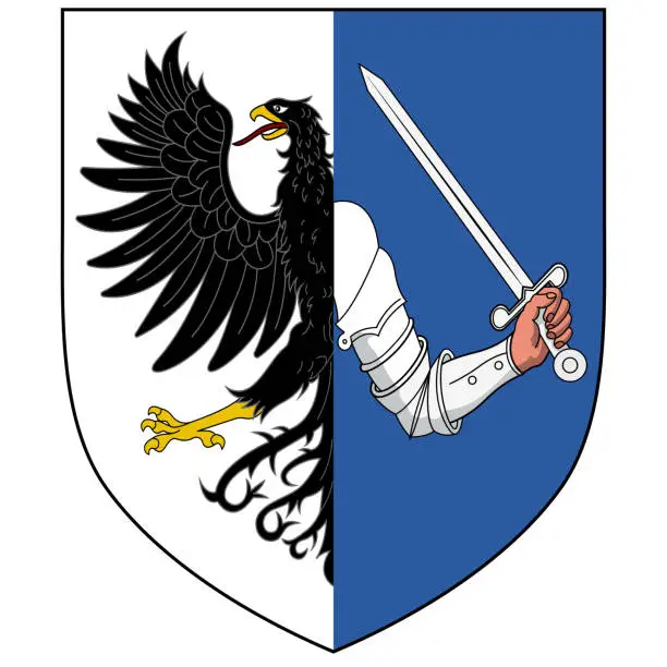 Vector illustration of Coat of arms of the Connacht of Ireland