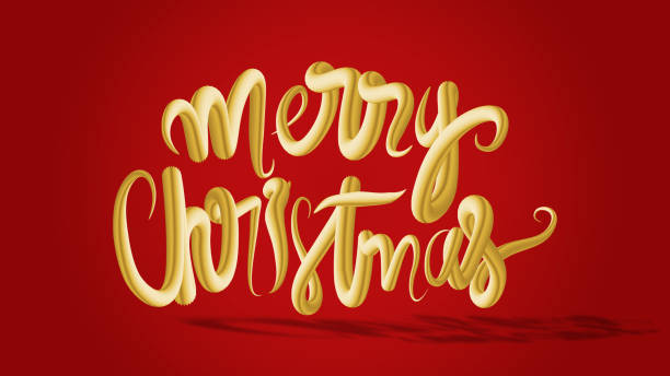istock 3d illustration merry christmas typography sign in gold texture 1226542402