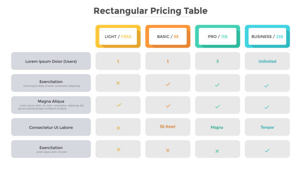 최신 인포그래픽 템플릿 - table competition stock illustrations