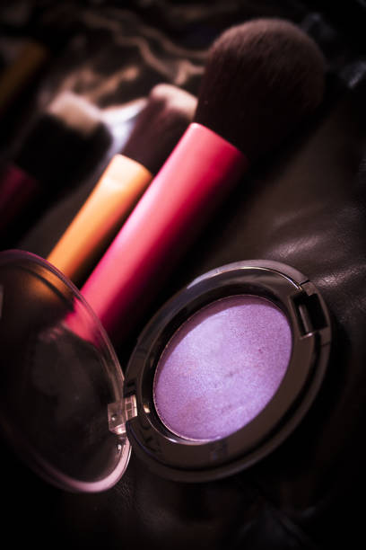 istock Facial makeup, eyeshadow and makeup brushes. No people 1226549548