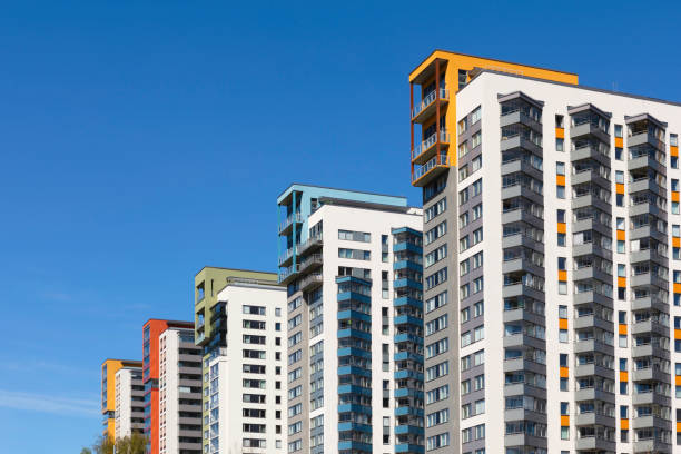 Modern apartment buildings in Stockholm
