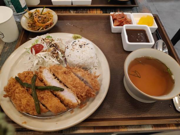 istock Korean style pork cutlet with side dishes 1226554705