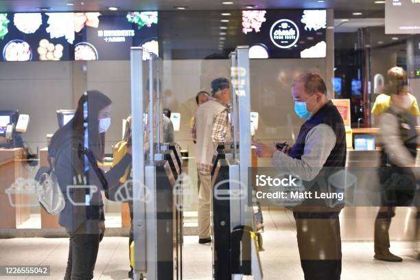 City Life In Hong Kong Amid Pandemic Stock Photo - Download Image Now - Hong Kong, Restaurant, Kiosk