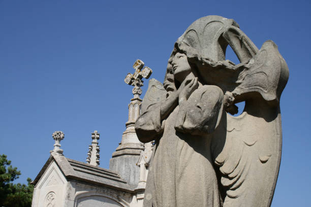istock Stone angel in a cemetery. 1226559324