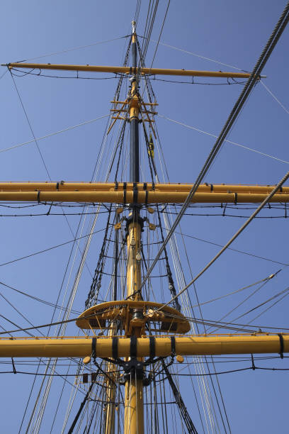 Majestic sailing ship mast stock photo