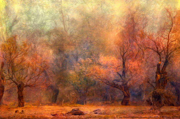 istock Oil landscape painting 1226565543