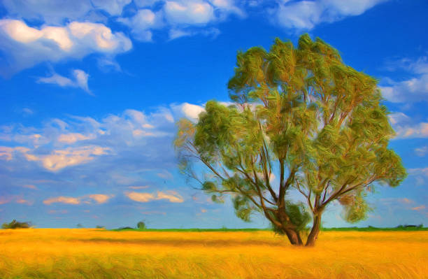 Oil landscape painting