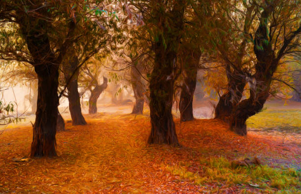 istock Oil landscape painting 1226567045
