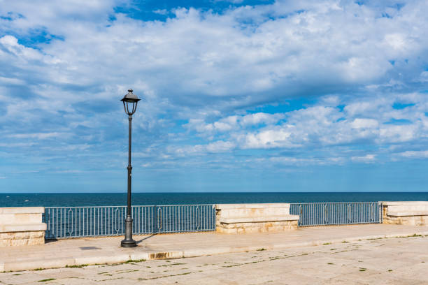 Boulevard along the Adriatic Sea. Trani, Italy