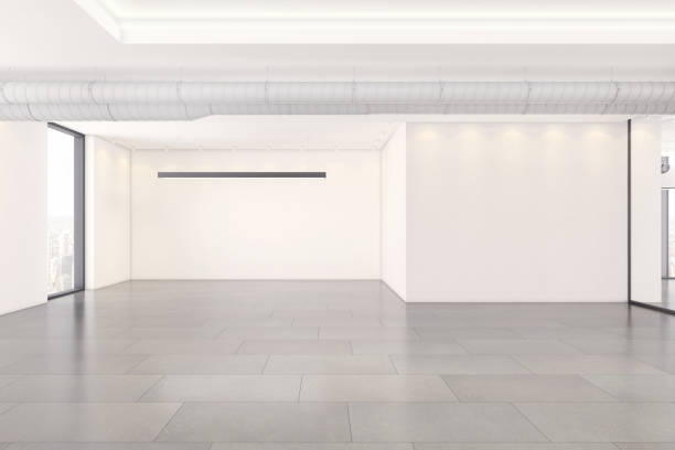 istock Empty office space interior due to Corona virus pandemic 1226570926