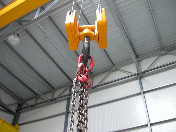 istock Crane Hook in the production hall 1226575840