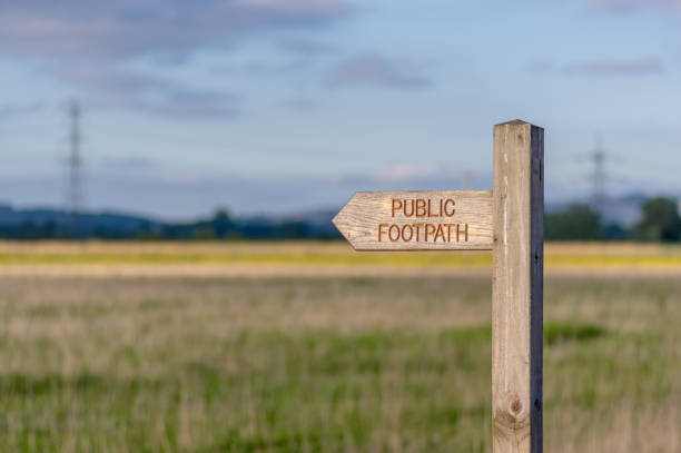 istock Wooden Footpath Sign Post 1226579459