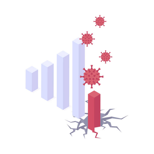 istock Coronavirus economic and financial crisis isometric vector illustration. 1226579893