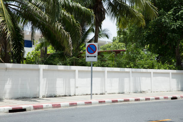 Prohibited parking and place directions signboard