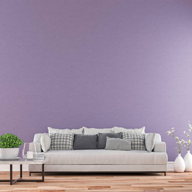 istock Empty living room with white sofa, table and decoration 1226583639