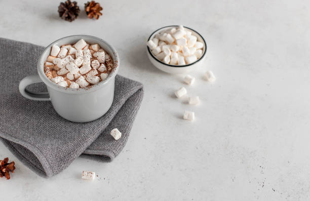 istock cup of hot chocolate or coffee with marshmallows. christmas concept. 1226584062