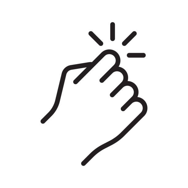 illustrazioni stock, clip art, cartoni animati e icone di tendenza di bussare a mano all'icona della porta. illustrazione vettoriale - fist punching human hand symbol