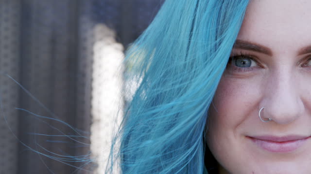 1,361 Blue Hair Stock Videos and Royalty-Free Footage - iStock | Woman blue  hair, Blue hair dye, Girl blue hair