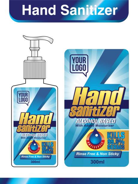 Hand Sanitizer Label Design Vector Graphic Template For ...
